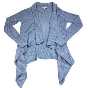 Elisabetta Collection Blue Asymmetric Knit Cardigan Womens Medium Made in Italy
